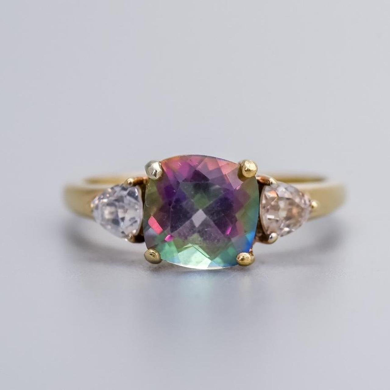 9ct Gold Mystic Topaz Ring